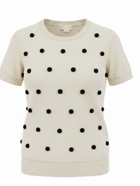 kate spade Cream Crewneck Knit Top